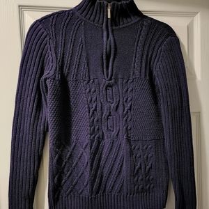 Liz Claiborne Sweater/Cardigan Navy Blue Medium